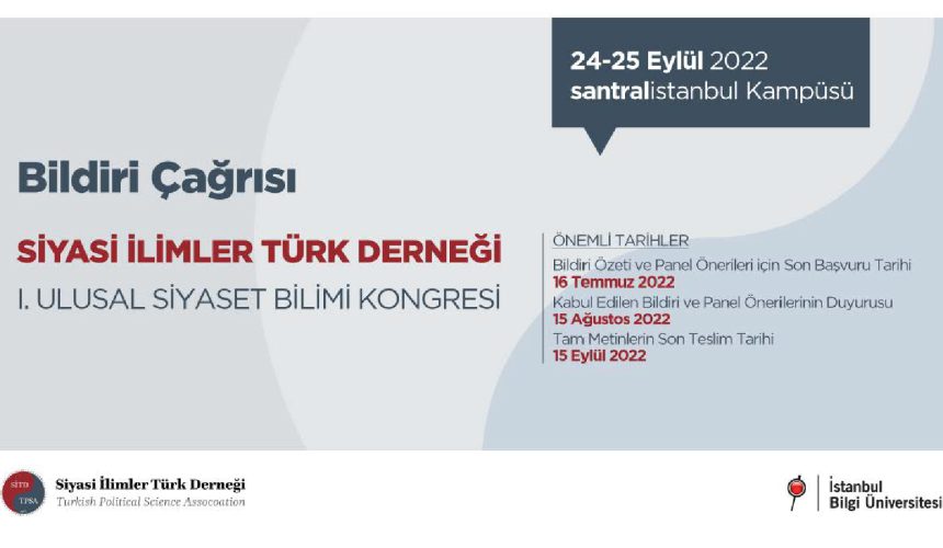 Siyasi İlimler Türk Derneği, I. Ulusal Siyaset Bilimi Kongresi, Bildiri Çağrısı